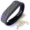 1pc Large Black with White Dots Spots Color Band Compatible with Fitbit FLEX Only With Metal Clasp Replacement/No tracker view 1