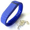 1pc Large Blue with White Dots Spots Color Band Compatible with Fitbit FLEX Only With Metal Clasp Replacement/No tracker view 1