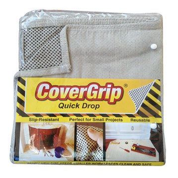 CoverGrip Light Weight Canvas Drop Cloth 3.5 ft. W x 4 ft. L Ivory