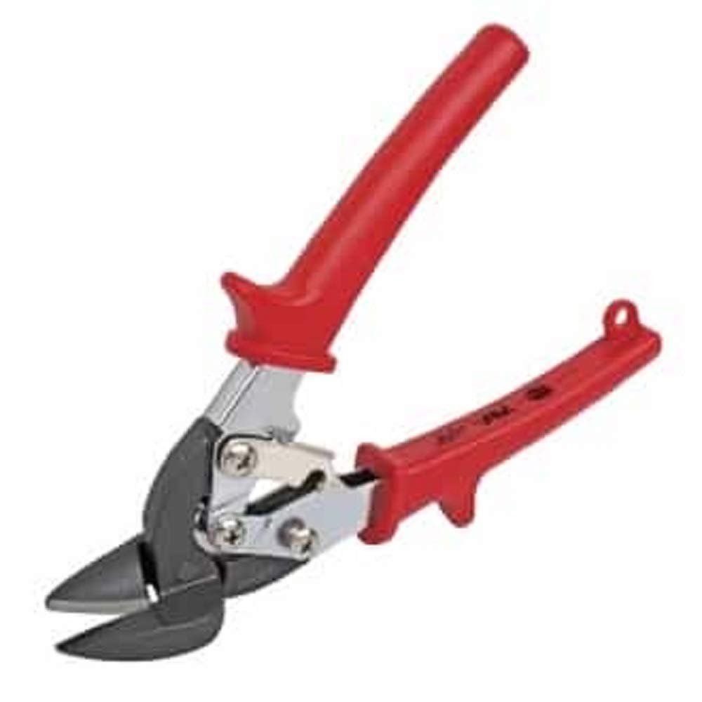 Malco AVs Mini Aviation Snips 7-1/8 Inch, 24 ga. capacity, Maneuverable Compact Length, Spring-actuated, handle (Left Cutting, Forged Steel Jaws, 7-1/8 Inch)
