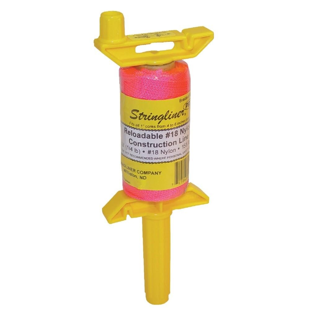 Stringliner 25162 1/8" Lb Braided Pink NylonPro ReelReloadable Construction Ln