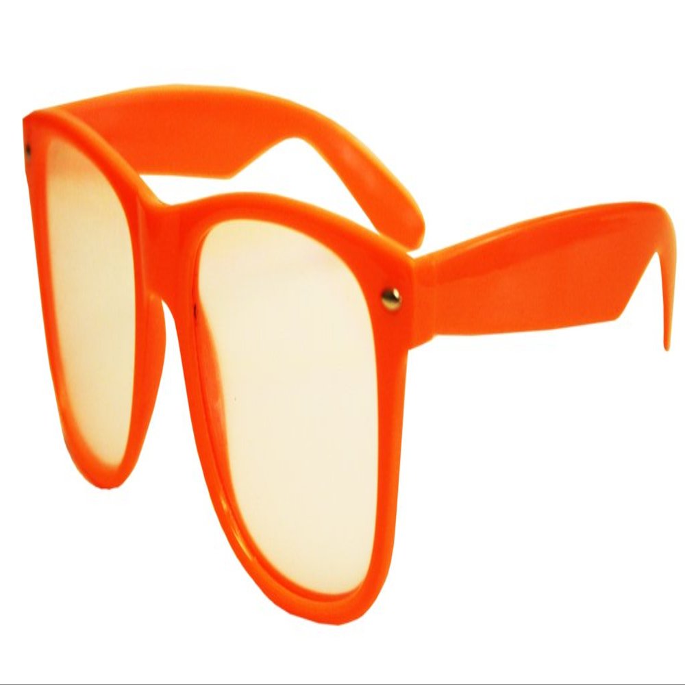 Orange Plastic Diffraction Firework Glasses