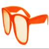 Orange Plastic Diffraction Firework Glasses view 1