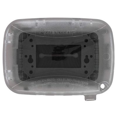 Intermatic WP5103C Extra Duty Plastic Weatherproof Cover, 2.75-Inch Single Gang with Round Adapter Plate, Clear/Gray