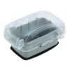 Intermatic WP5103C Extra Duty Plastic Weatherproof Cover, 2.75-Inch Single Gang with Round Adapter Plate, Clear/Gray view 3