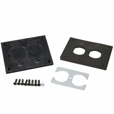 Legrand Wiremold 828PR-BLK OmniBox/Modulink Rectangular Plastic Duplex Cover Plate, Black (1 Pack)