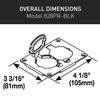 Legrand Wiremold 828PR-BLK OmniBox/Modulink Rectangular Plastic Duplex Cover Plate, Black (1 Pack) view 2