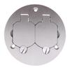 Legrand Wiremold Cable & Cord Management, Rachet-Pro Series Round Duplex Cover Plate for Carpet or Tile, Aluminum, 895TAL view 1