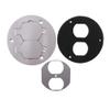 Legrand Wiremold Cable & Cord Management, Rachet-Pro Series Round Duplex Cover Plate for Carpet or Tile, Aluminum, 895TAL view 3