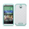 Digital4all(TM) For HTC Desire 510 Diamond Studded Defender Silicone Rubber Skin Hard Case + [FREE LCD Screen Protector Shield(Ultra Clear)+Touch Screen Stylus] (Diamond White / Teal) view 1