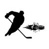 3D Puck Hockey Wall Decal view 1