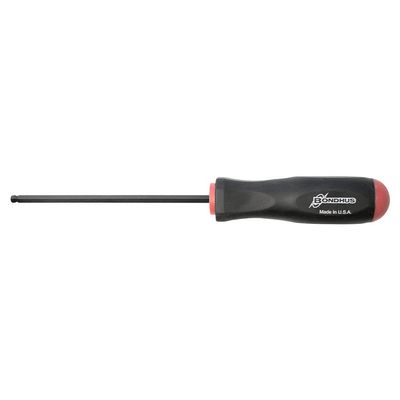 Bondhus 40668 Tagged and Barcoded 6mm Ball End Tip Screwdriver with ProGuard Finish, 137mm