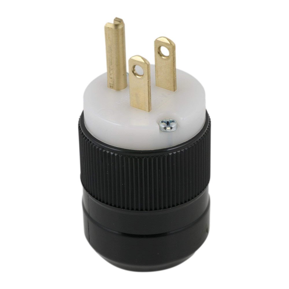 Marinco 5266.OEM 15 Amp Male Plug Replacement  Extension Cord Electrical Connectors Plug  3 Prong Grounding Plug  125V 2P 3W SB Heavy Duty AC Plug