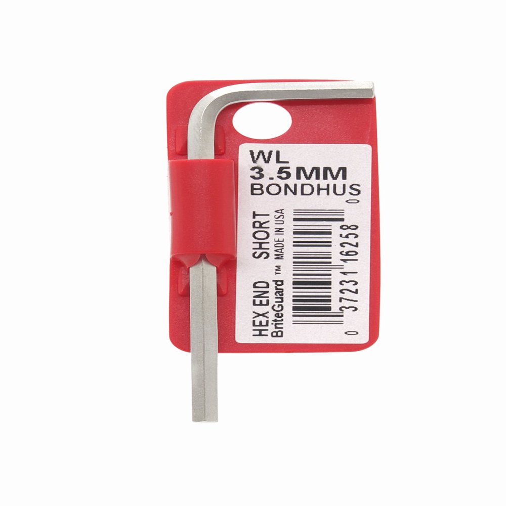 3.5mm BriteGuard Plated Hex L-Wrench - Short Tag/Barcoded
