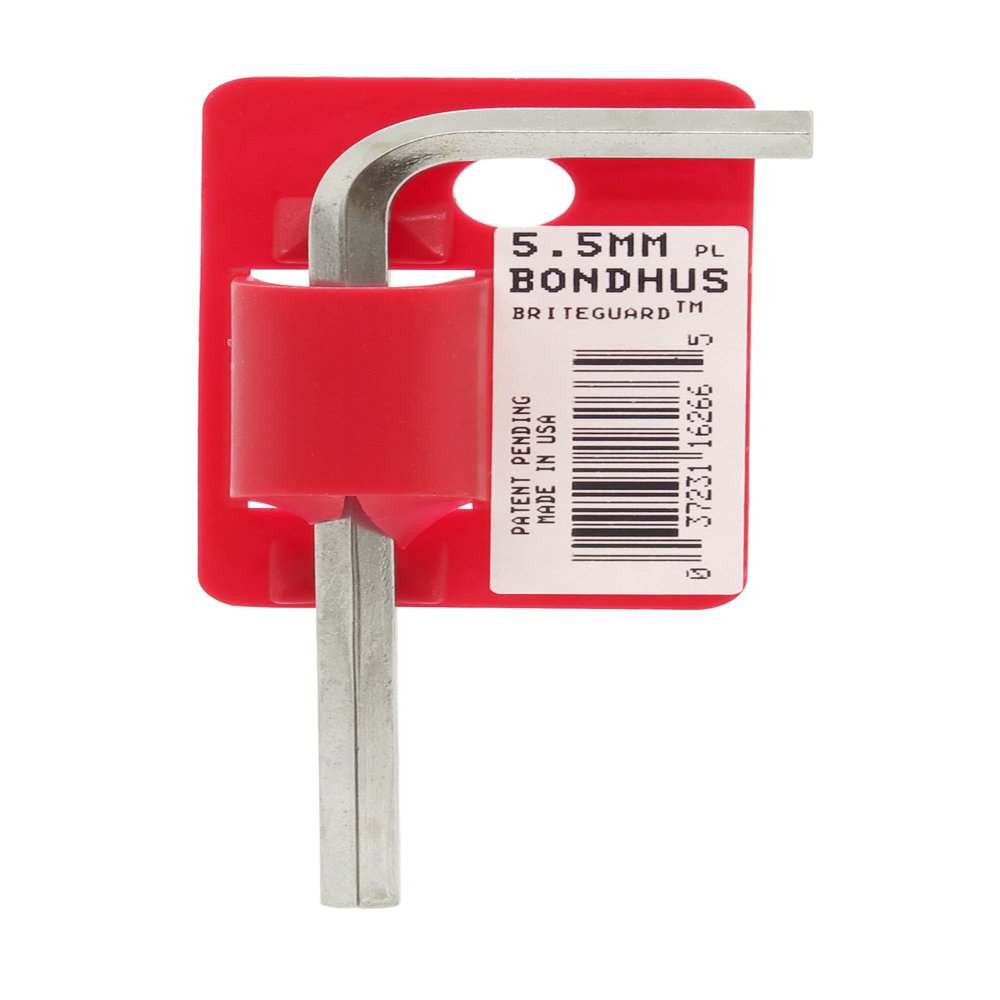 5.5mm BriteGuard Plated Hex L-Wrench - Short Tag/Barcoded