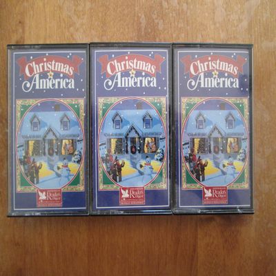 3 Audio Music Cassette Tape Set Of Reader's Digest CHRISTMAS IN AMERICA With Various Famous Artists.