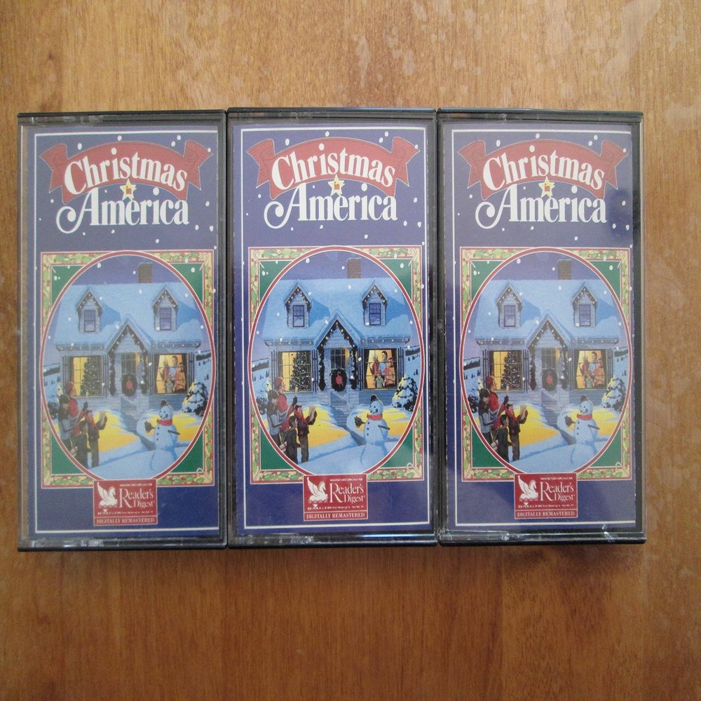 3 Audio Music Cassette Tape Set Of Reader's Digest CHRISTMAS IN AMERICA With Various Famous Artists.