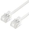 Taro's CMJ-F15WH Modular Cable, 49.2 ft (15 m), Telephone Wire/Telephone Cord, Flat, 6 Poles, 4 Cores, White, Eco Simple Packaging view 1