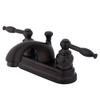 Kingston Brass FB2605KL 4-Inch in Spout Reach Knight 4-Inch Centerset Lavatory Faucet with Brass/ABS Pop-Up, Oil Rubbed Bronze view 1