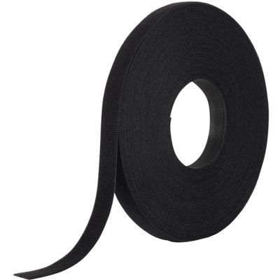 VELCRO Brand ONE_WRAP Tape  " x 25 Yard Double Sided Self Gripping Roll, 189645, Black