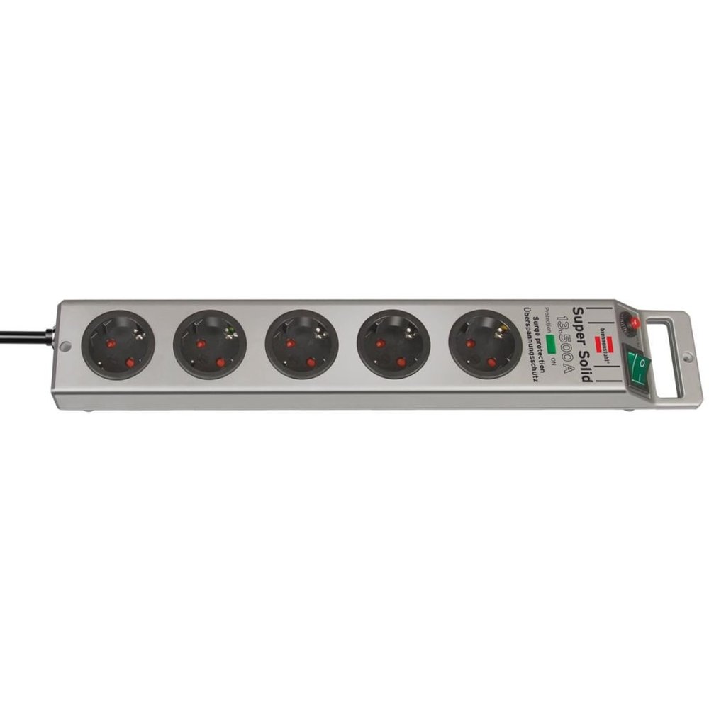Brennenstuhl Super Solid Surge Protected Extension Cable 5-Way Fused