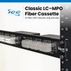 ICC Fiber Optic MPO Cassette LGX Compatible, 24 Fiber OM2 LC to MPO Module, 50/125 Multimode, Beige Adapters, Black, 1-Pack view 2