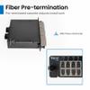 ICC Fiber Optic MPO Cassette LGX Compatible, 24 Fiber OM2 LC to MPO Module, 50/125 Multimode, Beige Adapters, Black, 1-Pack view 3
