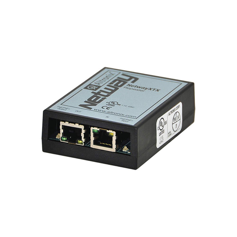 ALTRONIX NETWAYXTX PoE Repeater,Black,1" H x 2-1/2"W,Plastic