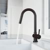 VIGO Gramercy 17'' H Single Handle Pull-Down Spout Kitchen Faucet in Matte Black-VG02008MB view 3
