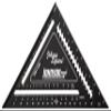 Johnson Level & Tool 1904-1200 Johnny Square Professional Easy-Read Aluminum Rafter Square, 12", Black, 1 Square view 1