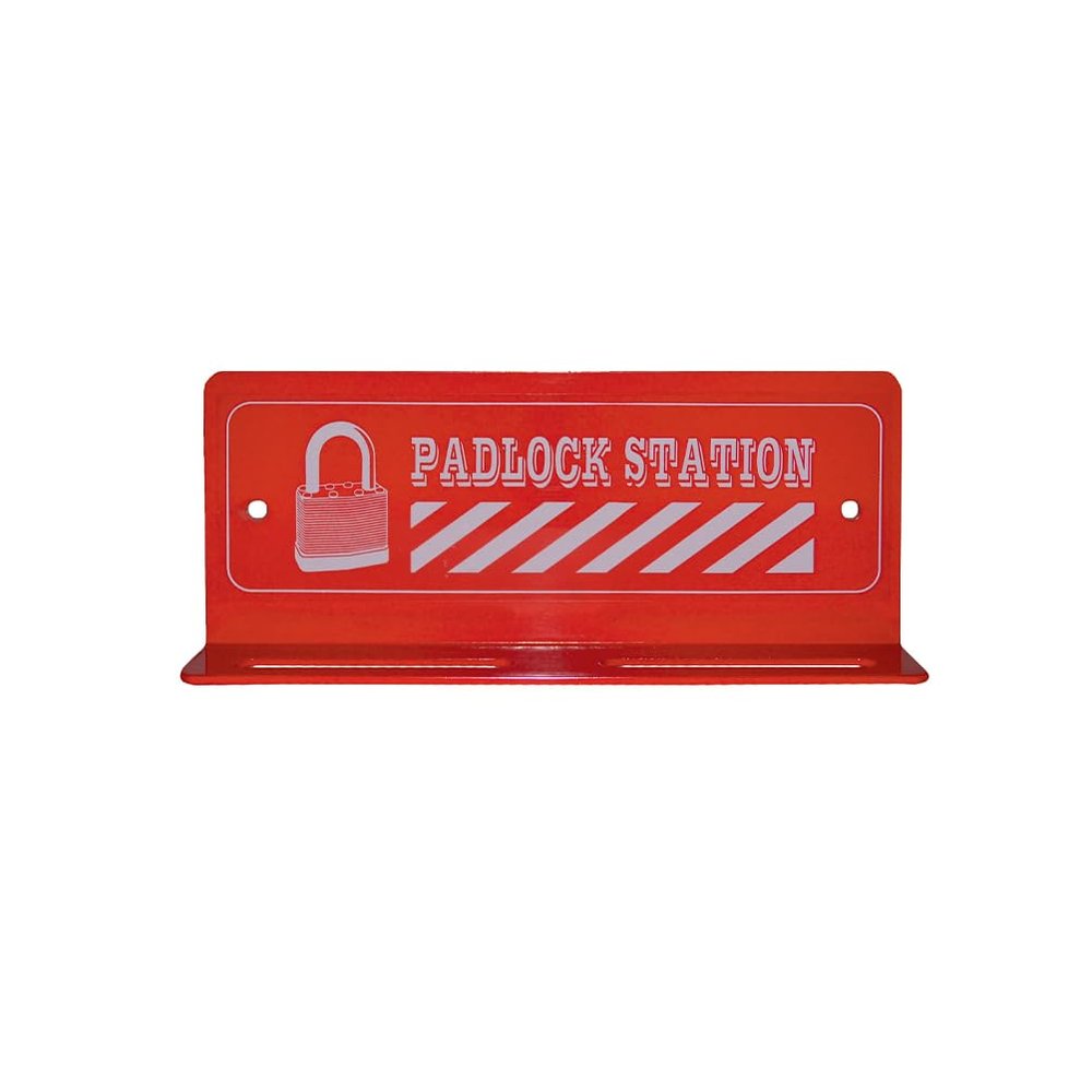 CENTURION LOK144 Lockout Tagout 12 Padlock Station, Powder Coated Steel, 72 x 265 x 31mm, Red Mini Station-12 Lock, One Size, Nylon/a