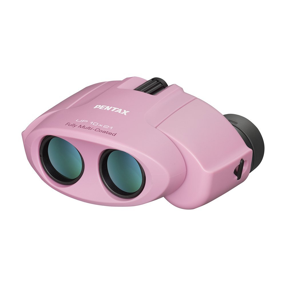 PENTAX 61806 UP Binoculars, 3.9 x 8.3 inches (10 x 21 cm), Pink, Small, Lightweight, Full Multi-Coating, Premium Prism Bak4 (10x), Festivals, Live Concerts, Watching Sports