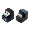 cablecc 1 Set Up & Down Angled USB 3.0 Adapter A Male to Female Extension 180 Degree 5Gbps view 1