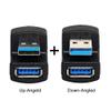 cablecc 1 Set Up & Down Angled USB 3.0 Adapter A Male to Female Extension 180 Degree 5Gbps view 4