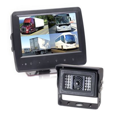 Waterproof Rear View Camera System | One (1) Heated Camera Setup 7" Quad View Moniter