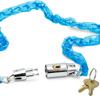 Lock with 2 Foot Coated Chain - Blue view 2
