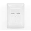DIGITUS Wallplate for Keystone Jacks, German Type 80x80 Frame, 50x50 Central Plate, Design comp. view 2