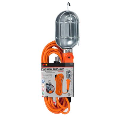 Performance Tool W2260 120V, 25' x 18GA Metal Drop Light With Hook