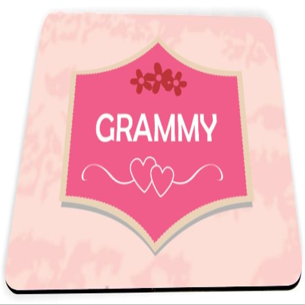 Rikki Knight Grammy Name on Beautiful Tropical Pink Plaque Design Lightning Series Gaming Mouse Pad (MPSQ-RK-43316)