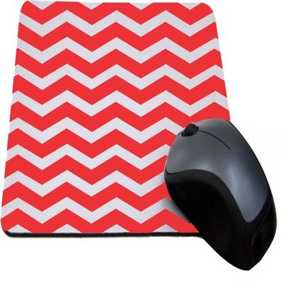 Rikki Knight Chunky Chevron Red Zig Zag Design Lightning Series Gaming Mouse Pad (MPSQ-RK-44681)