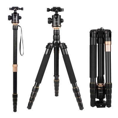 Camera Tripod, Andoer 153cm/60inch Foldable Portable Extendable Aluminium Alloy Tripod for Canon Nikon Sony DSLR Camera 1/4" Quick Release Plate, 360Panorama Ball Head and a Carry Bag
