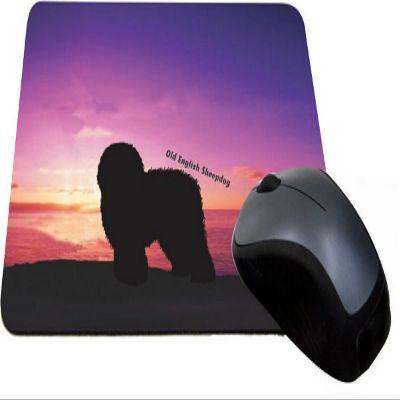 Rikki Knight Old English Sheepdog at Sunset Design Lightning Series Gaming Mouse Pad (MPSQ-RK-41271)