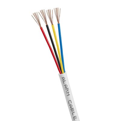 Cmple 22/4 Gauge AWG Alarm Security Cable Stranded Conductor Unshielded Bulk, White - 500 Feet