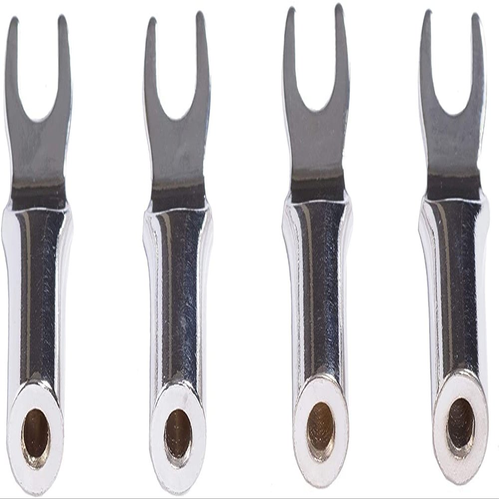 CARDAS AUDIO BTS Premium Banana to Spades Adapters with 6.3MM (1/4") Spades Fork for Speaker Binding Posts - 4 Pieces