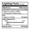 Bulbrite 614102 Q100FR/EDT 100-Watt Dimmable Halogen, JDD Type Tubular T8, Medium Base, Frost (Pack of 4) view 2