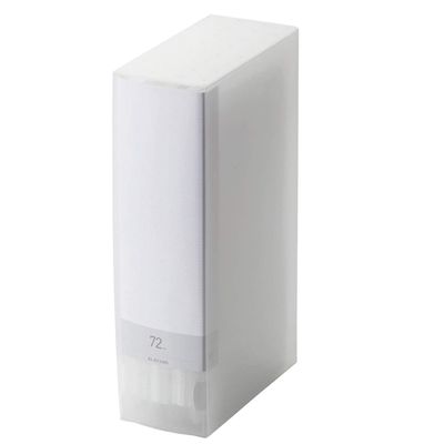ELECOM Non-Woven Fabric Media File and Clear Case for CD and DVD 72 Disks Storing/Clear/CCD-FS72CR