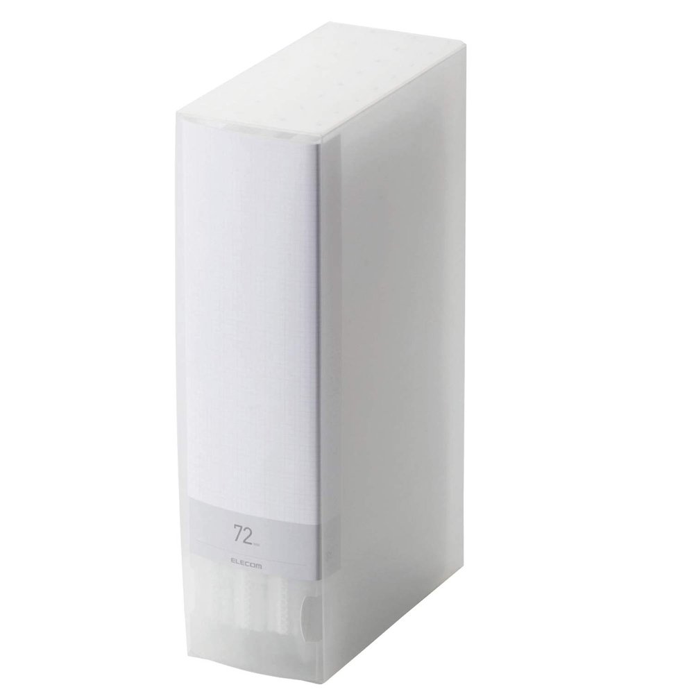 ELECOM Non-Woven Fabric Media File and Clear Case for CD and DVD 72 Disks Storing/Clear/CCD-FS72CR
