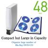 ELECOM Non-Woven Fabric Media File and Clear Case for CD, DVD, and Blu-ray 48 Disks Storing/Blue/CCD-FB48BU view 3