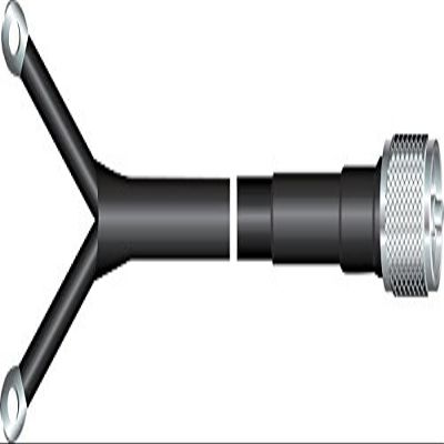 3.0' RG213/U w/ PL259 to Ring Terminals Split 4" WP-HST