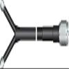 3.0' RG213/U w/ PL259 to Ring Terminals Split 4" WP-HST view 1